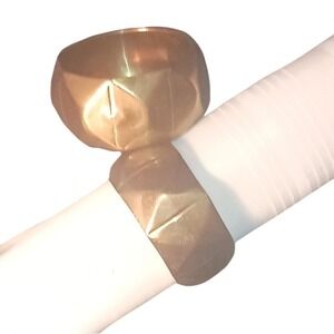 Geometric Brass‎ Napkin Rings Set of 2  SKUH119